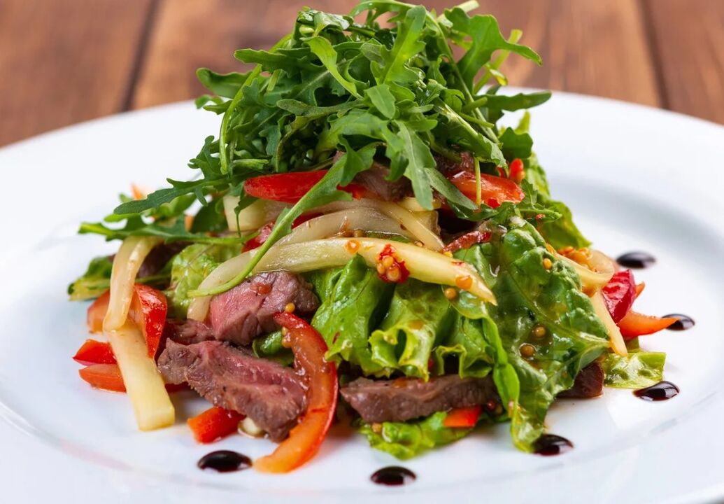 Salad Sapi dan Sayuran
