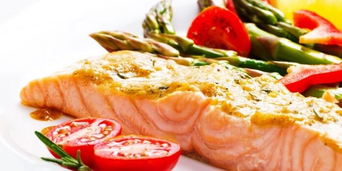 salmon dengan sayuran untuk menurunkan berat badan