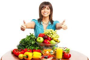 buah-buahan dan sayuran untuk nutrisi yang tepat dan penurunan berat badan